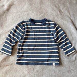 Carter's Navy and Cream Striped Long Sleeve Tee